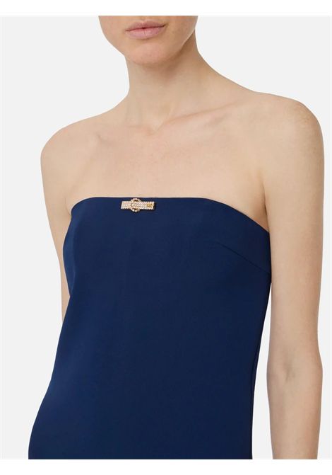 Abito Elisabetta Franchi donna ABR4652E2 DC8 blu georgette a fascia ELISABETTA FRANCHI | Abiti | ABR4652E2DC8